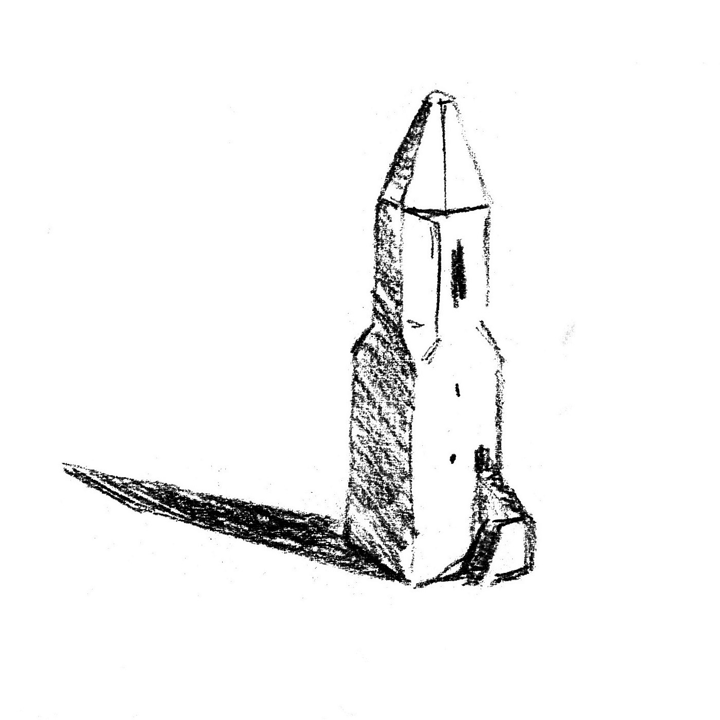 Pencil sketch of a tower