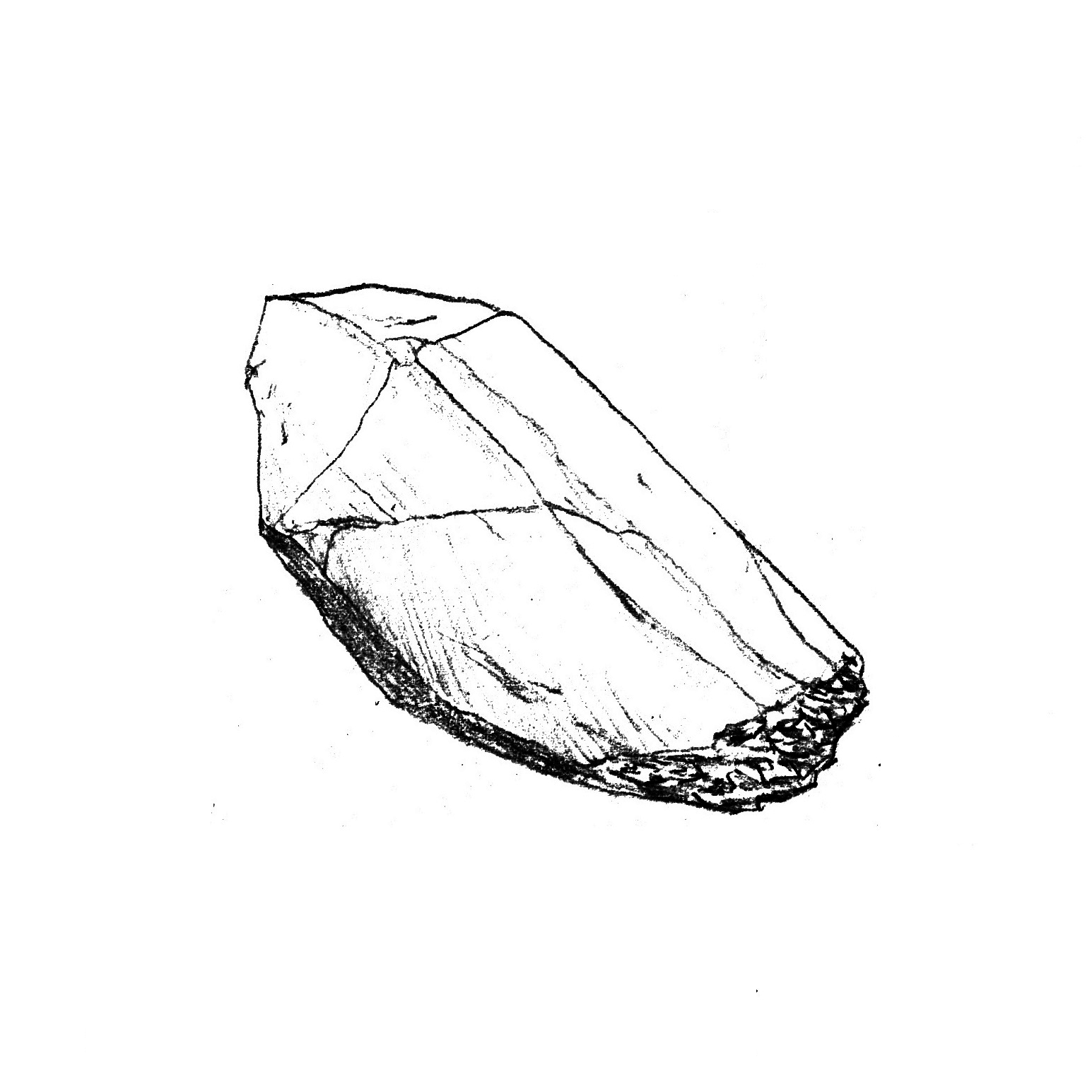 Pencil sketch of a crystal