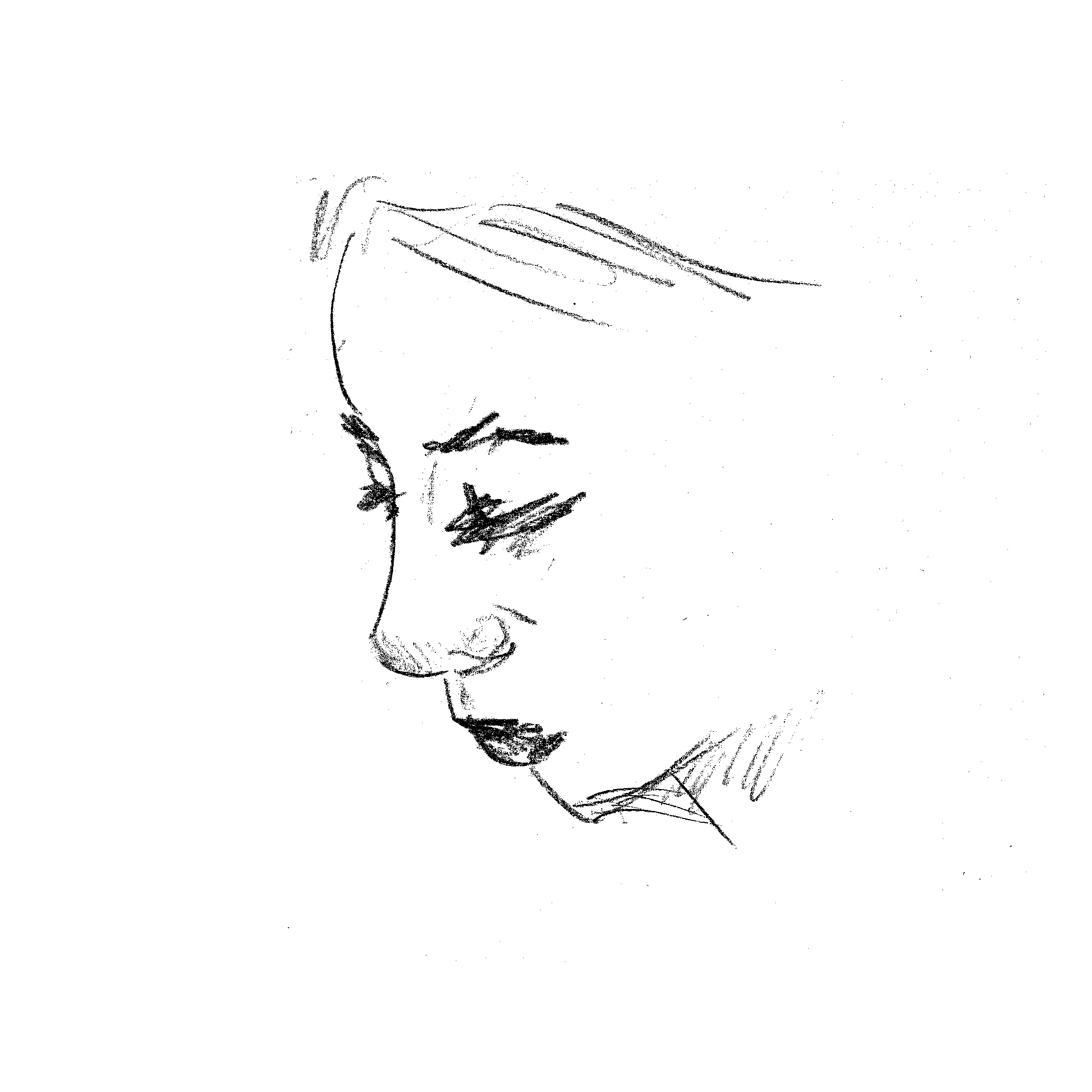 Pencil sketch of a face